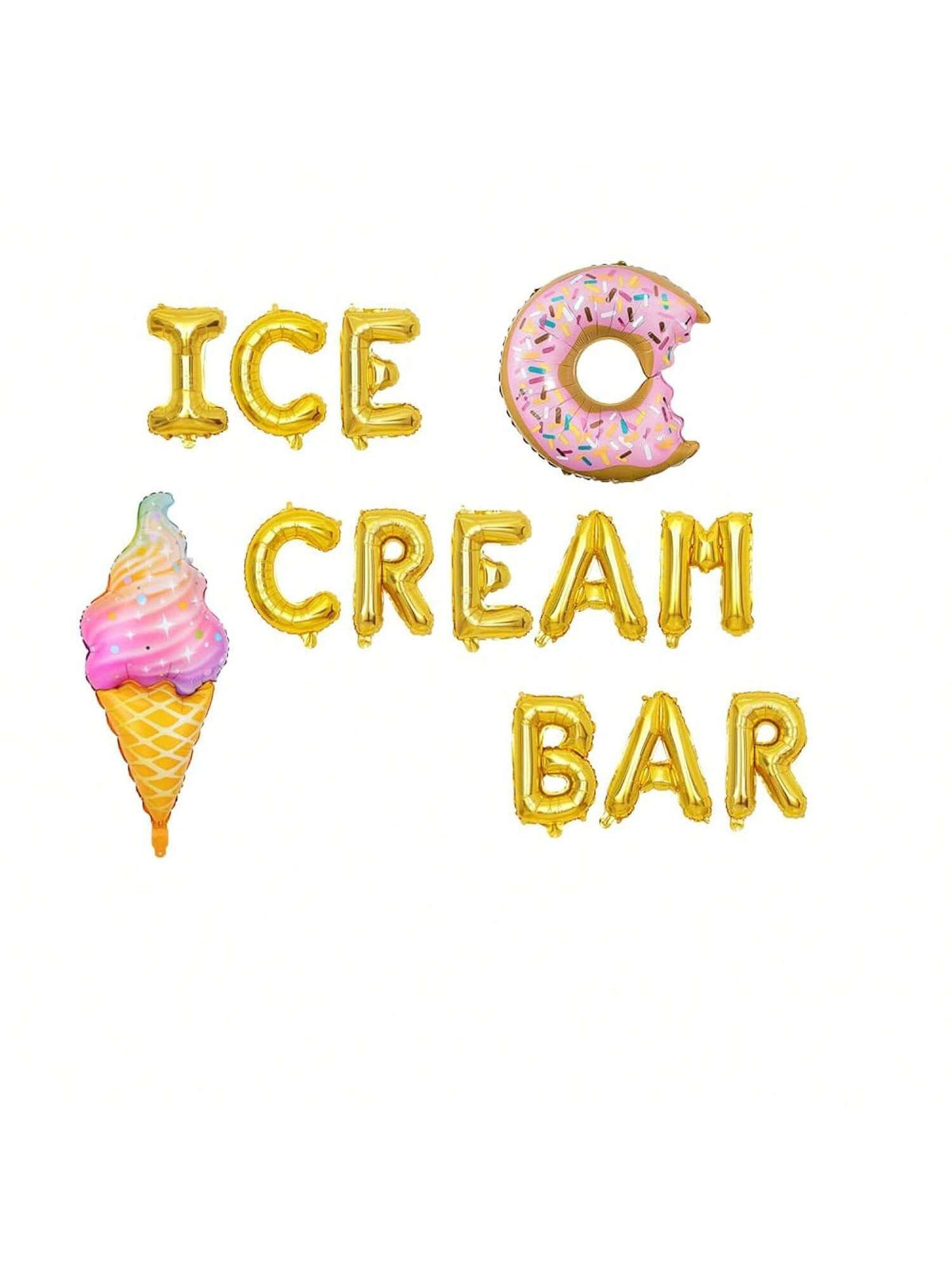 Ice Cream Bar Balloon Kit with Summer Ice Cream & Donut Decorations