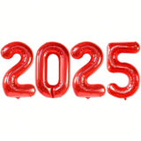 40in Red Jumbo 2025 Number Balloons for New Year and Lunar Festival Decor
