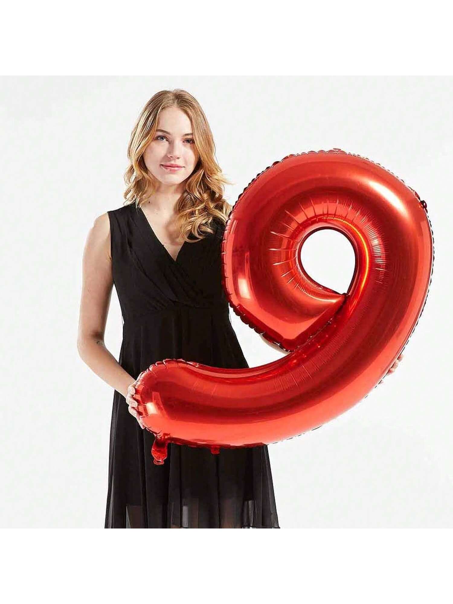 40in Red Foil Number 90 Balloons for 90th Birthday Party Decor