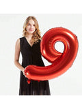 40in Red Foil Number 90 Balloons for 90th Birthday Party Decor