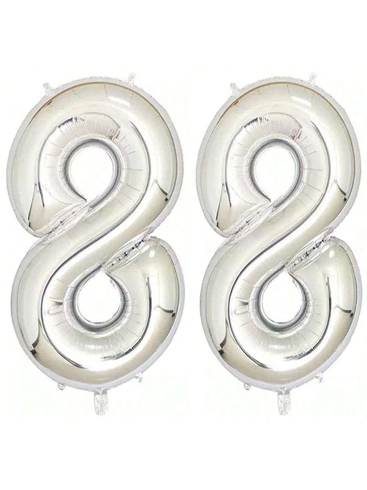 40in Silver Foil Number 88 Balloons for 88th Birthday Party Decor