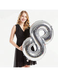 40in Silver Foil Number 88 Balloons for 88th Birthday Party Decor