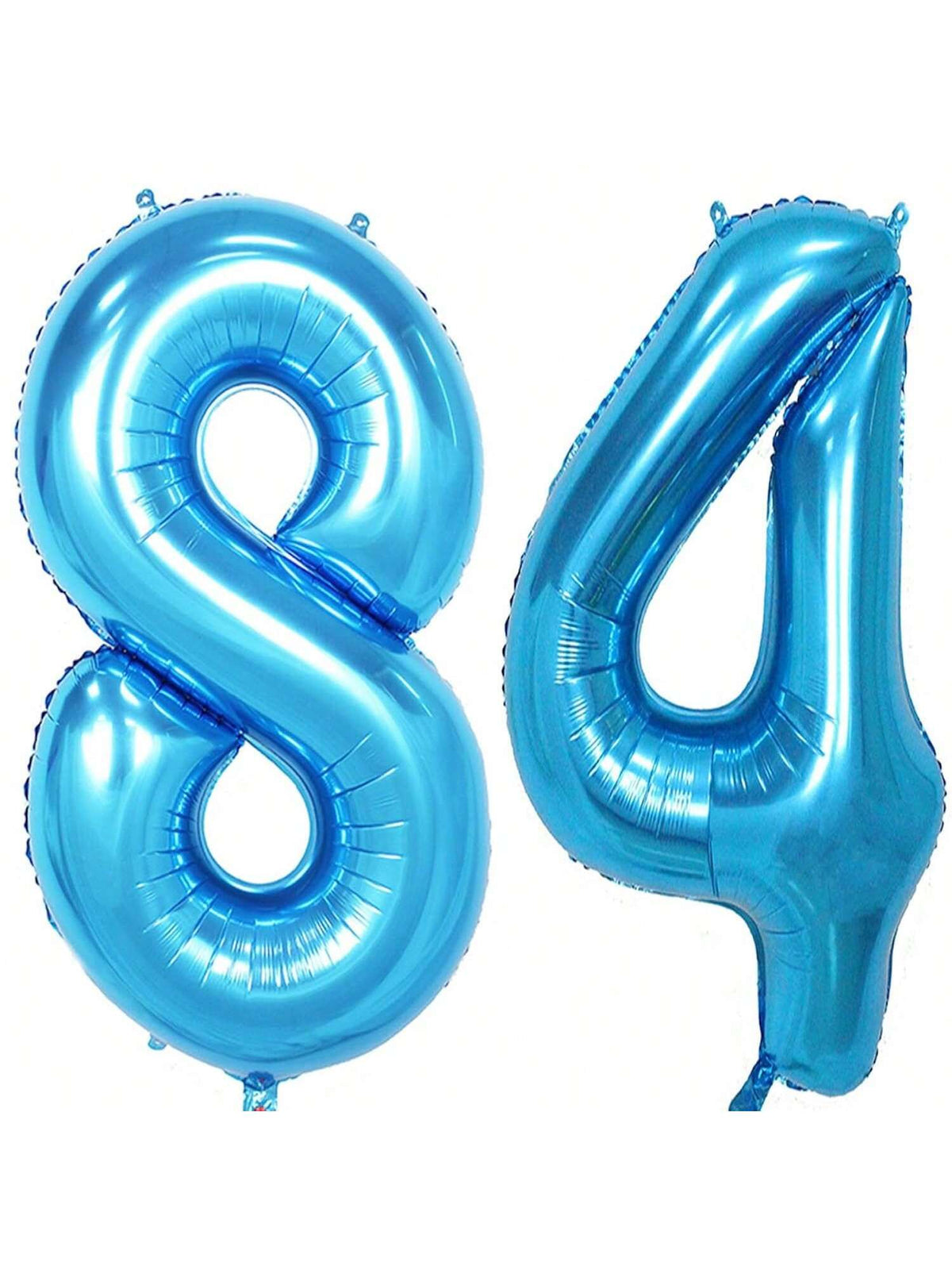 40in Blue Foil Number 84 Balloons for 84th Birthday Party Decor