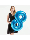 40in Blue Foil Number 84 Balloons for 84th Birthday Party Decor