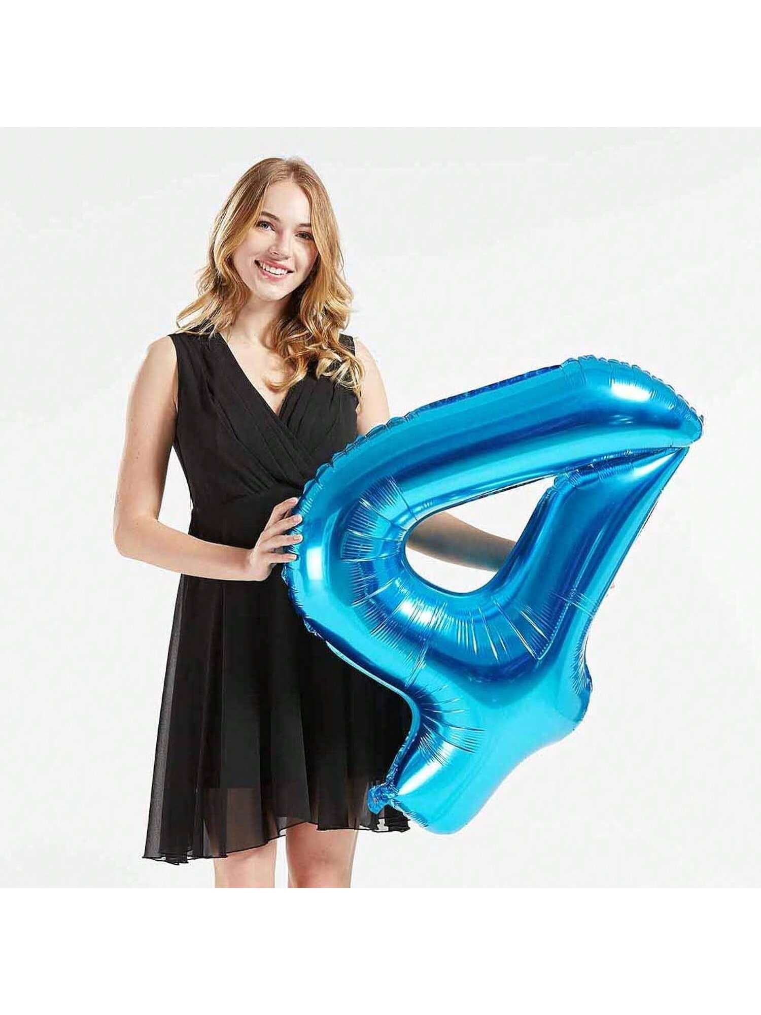 40in Blue Foil Number 84 Balloons for 84th Birthday Party Decor