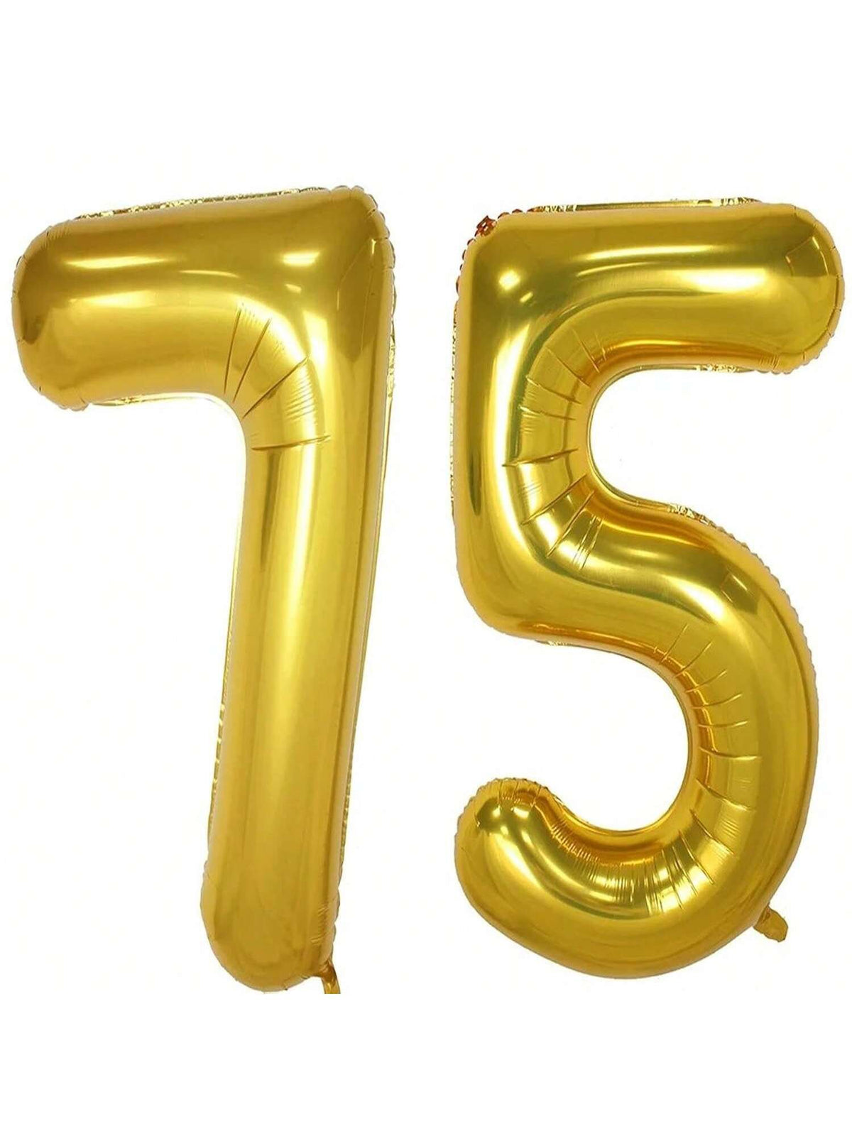 40" Gold Foil 75 Helium Number Balloon for 75th Birthday Party Supplies