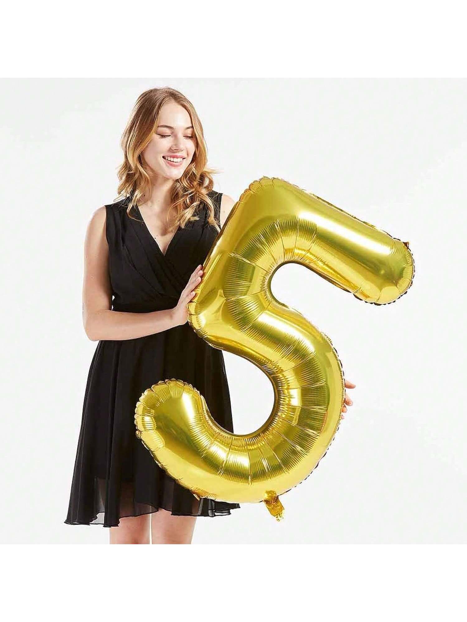 40" Gold Foil 75 Helium Number Balloon for 75th Birthday Party Supplies