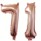 40-Inch Rose Gold Foil 71 Helium Number Balloon for 71st Birthday Party Decor