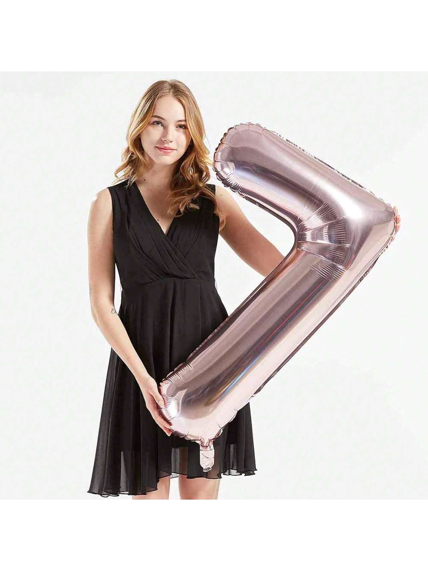 40-Inch Rose Gold Foil 71 Helium Number Balloon for 71st Birthday Party Decor