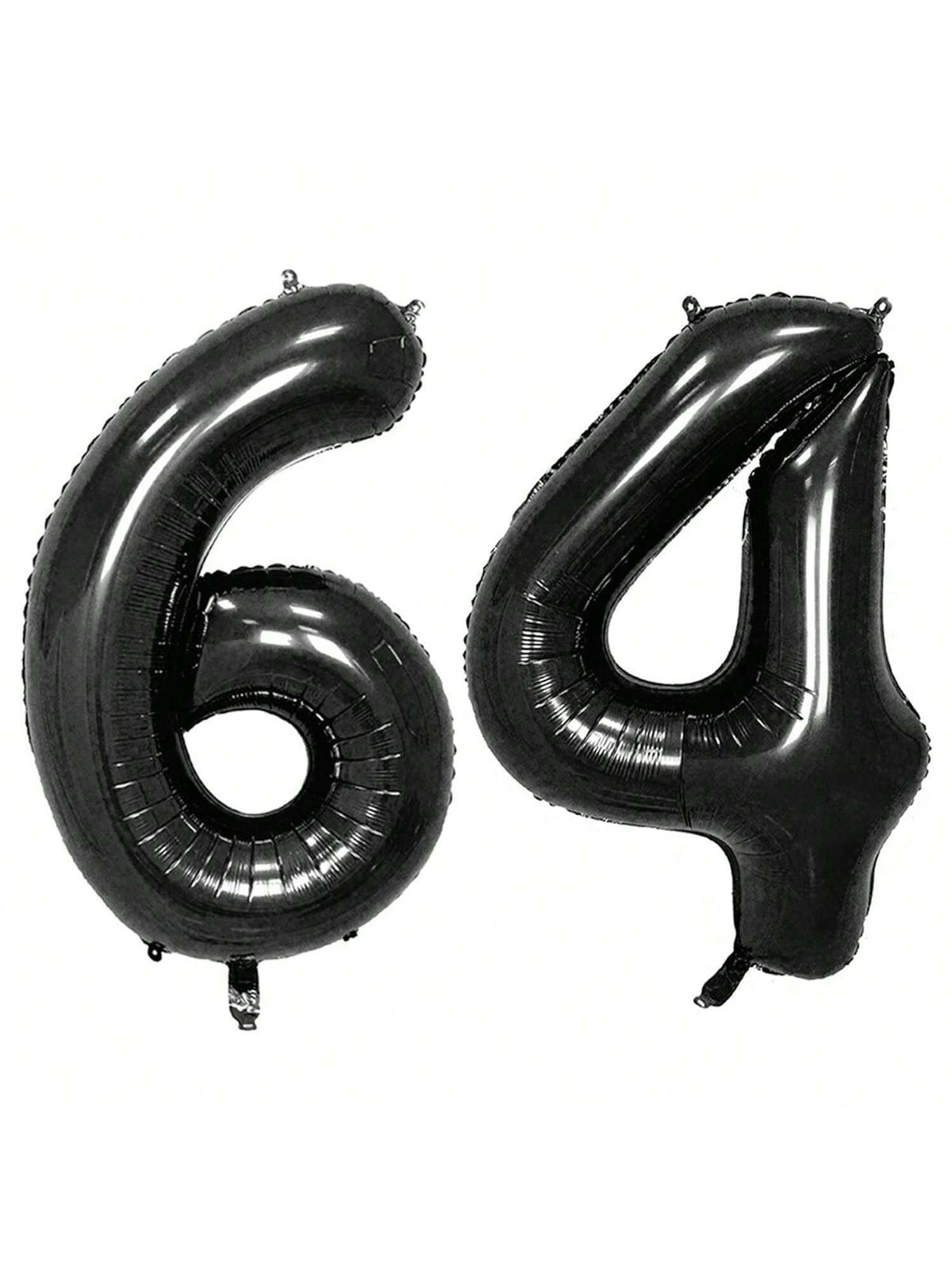 40" Black Foil 64 Helium Number Balloon for 64th Birthday Party Supplies