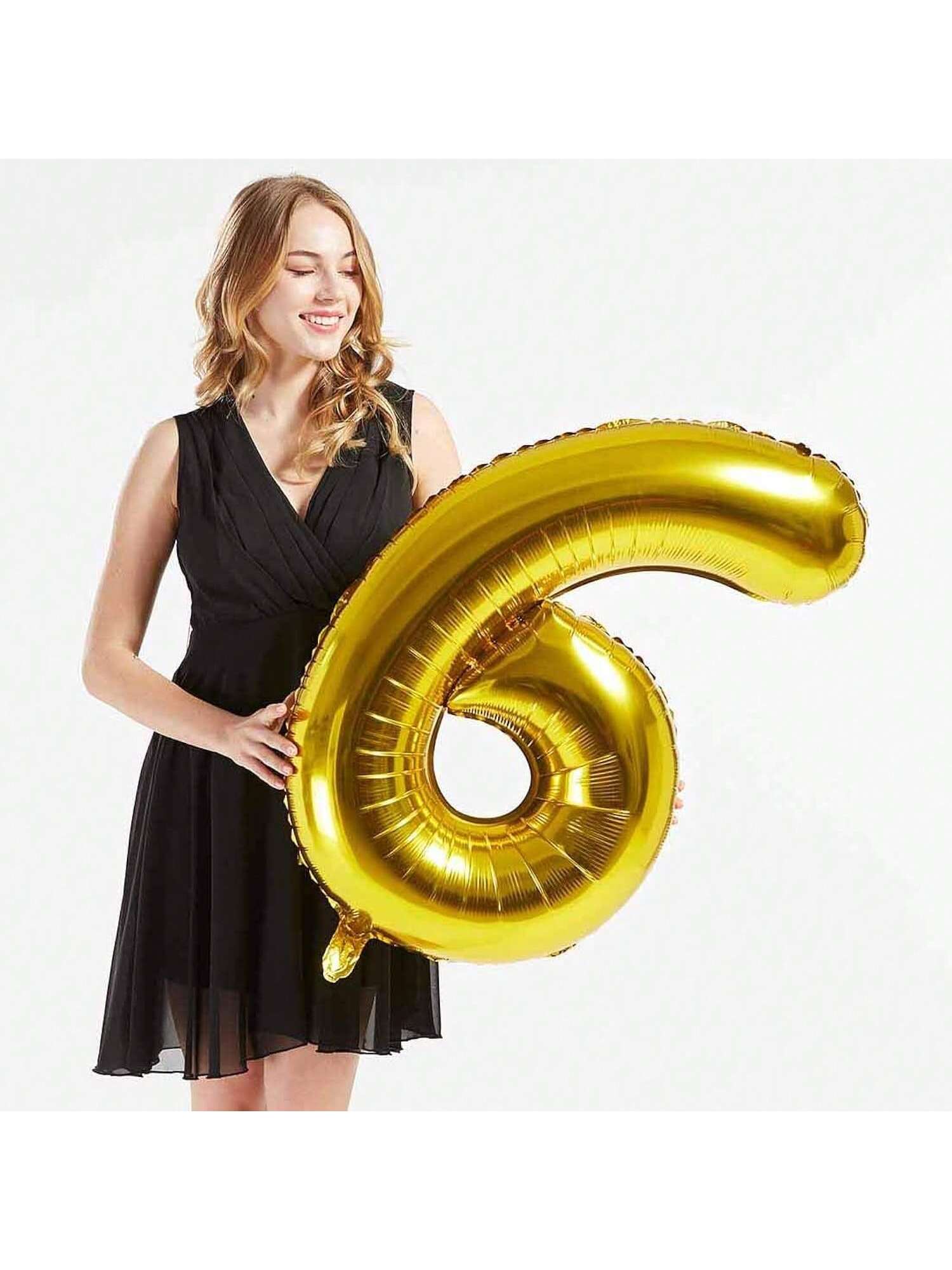 40" Gold Foil 62 Helium Number Balloon for 62nd Birthday Party Supplies