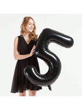 40" Black Foil 58 Helium Number Balloon for 58th Birthday Party Supplies
