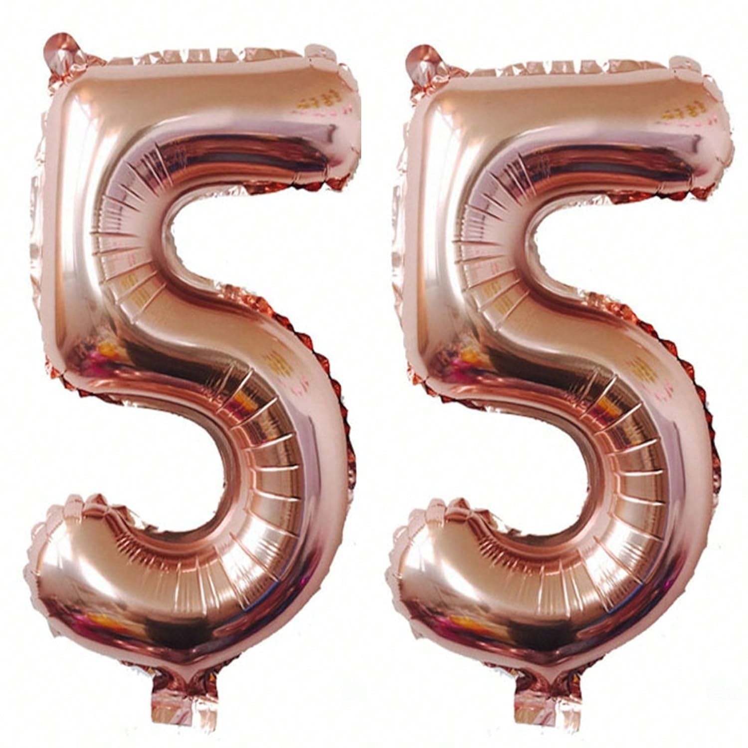 40-Inch Rose Gold Foil 55 Helium Number Balloon for 55th Birthday Party Decor