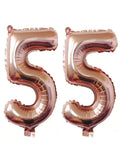 40-Inch Rose Gold Foil 55 Helium Number Balloon for 55th Birthday Party Decor