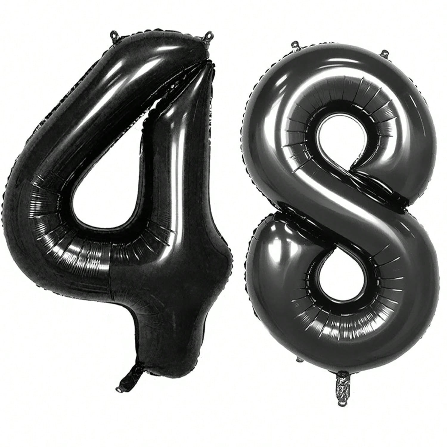 40in Black Foil Number 48 Balloons for 48th Birthday Party Decor