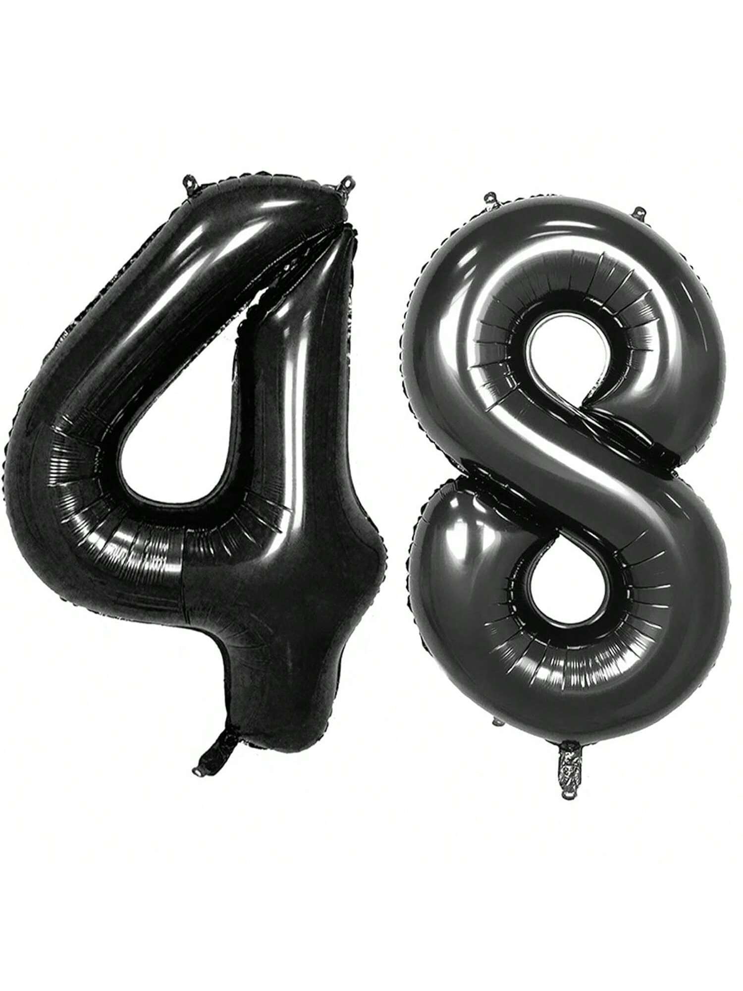 40in Black Foil Number 48 Balloons for 48th Birthday Party Decor
