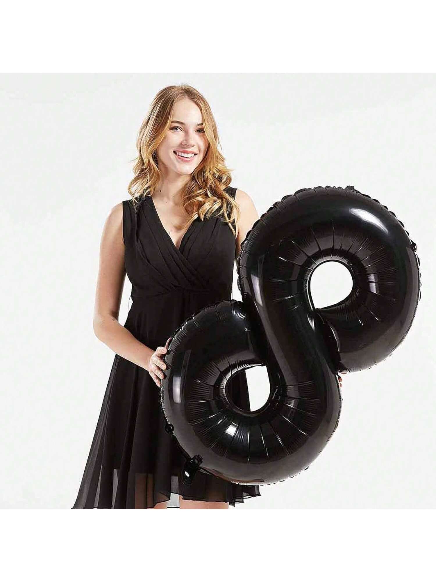 40in Black Foil Number 48 Balloons for 48th Birthday Party Decor