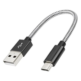 0.5FT Micro USB Cable Short USB A to Micro USB Fast Charging Cord Black