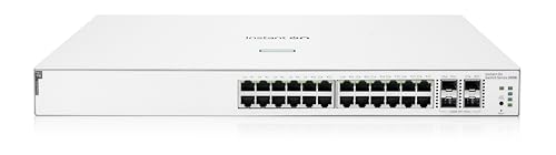Hpe Networking Instant On Switch Series 1930 24-Port Gb Smart-Managed Layer 2+ Ethernet Switch With Poe | 24X 1G | 4X Sfp+ | 24X Cl4 Poe 195W | Us Cord (Jl683B#Aba)