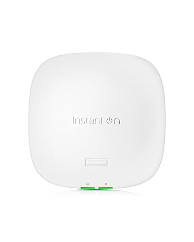 Hpe Networking Instant On Access Point Ap21 2X2 Wifi 6 Indoor Wireless Access Point | Single-Room, Secure, Smart Mesh Support | Power Source Not Included | Us Model (S1T08A)