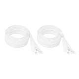 White 72 Inch Double Sided Zipper Reversible Zipper - #5 Plastic Separ