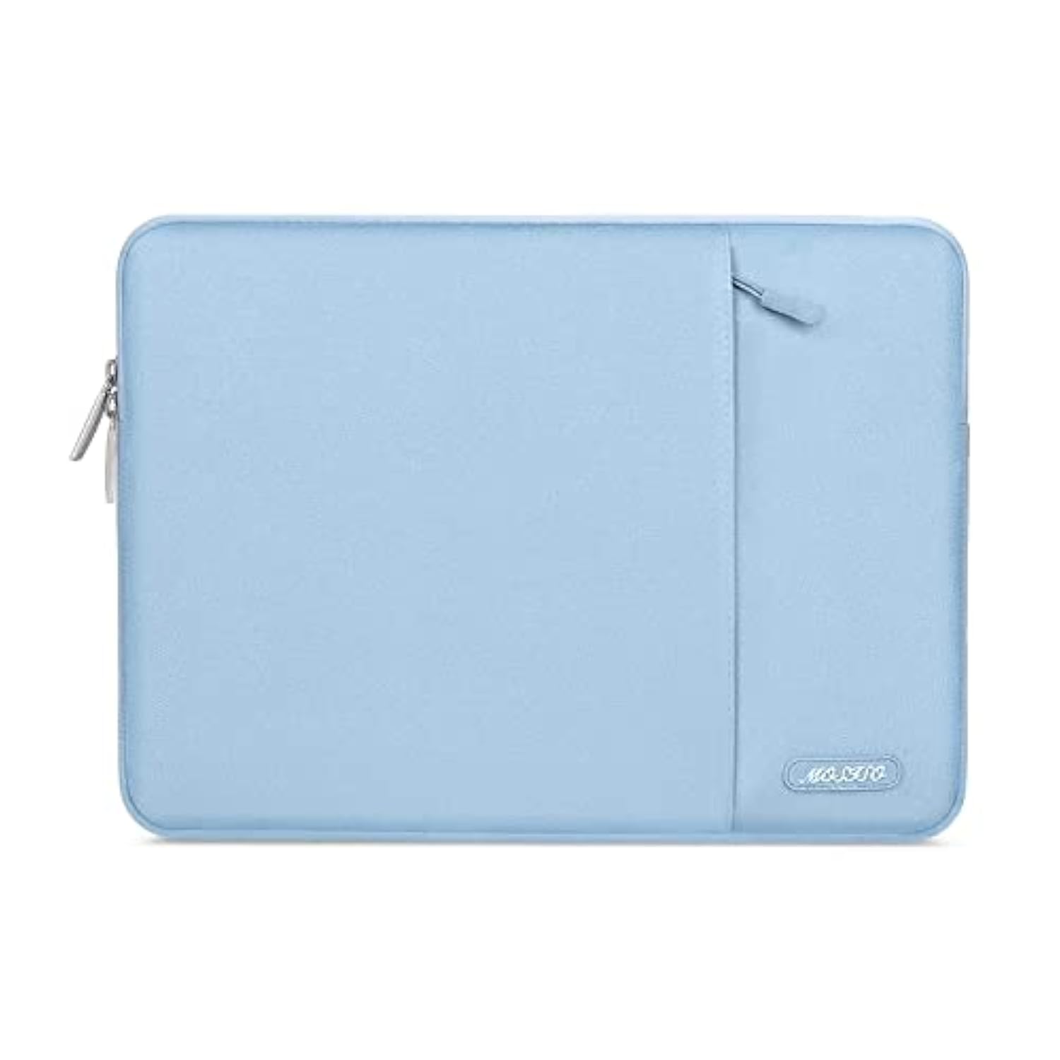 MOSISO Laptop Case 13.3 inch, 13-13.3 inch Laptop Sleeve Compatible with MacBook Air/Pro 13 / Pro 14, HP Dell ASUS Lenovo Notebook, Polyester Vertical Computer Sleeve Bag with Pocket, Air Blue