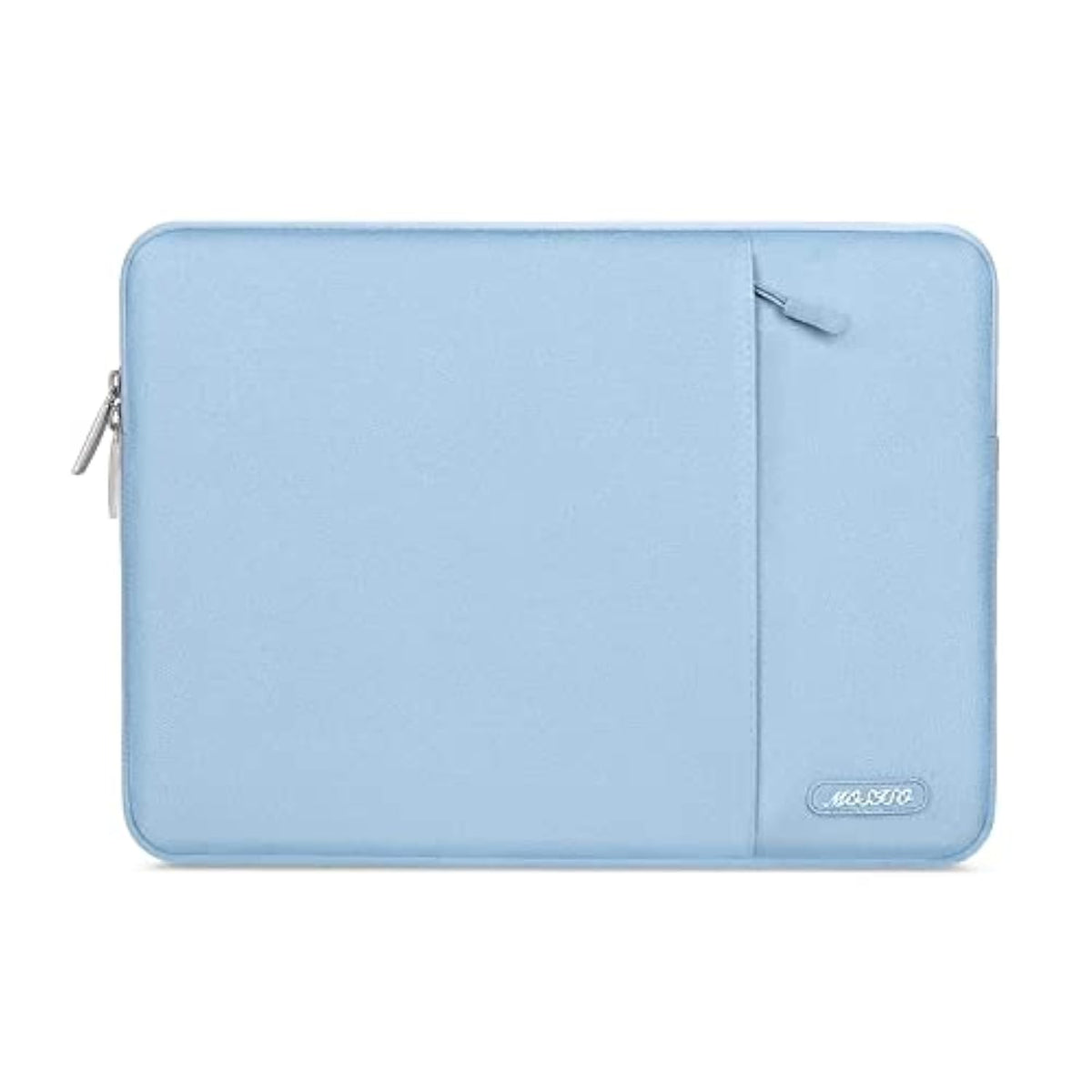 MOSISO Laptop Case 13.3 inch, 13-13.3 inch Laptop Sleeve Compatible with MacBook Air/Pro 13 / Pro 14, HP Dell ASUS Lenovo Notebook, Polyester Vertical Computer Sleeve Bag with Pocket, Air Blue