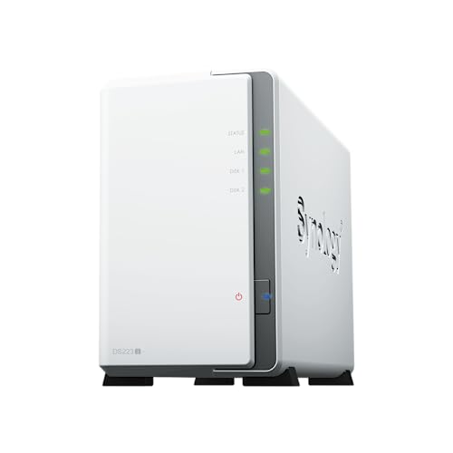 Ds223J 2-Bay Diskstation Nas (Realtek Rtd1619B 4-Core 1.7 Ghz 1Gb Ddr4 Ram 1Xrj-45 1Gbe Lan-Port) 8Tb Bundle With 2X 4Tb Seagate Ironwolf