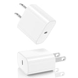Iphone Usb C Fast Charger Block, 2Pack 20W Usb C Wall Charging Plug, Type C Pd Power Adapter Brick Cube Box For Apple Iphone 16/15 Pro Max/15 Pro/14 Pro Max/14 Pro/13/12 Mini/11/Xs/Xr, Ipad Pro