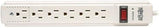 6 Outlet Surge Protector Power Strip 4ft Cord Tel Fax Modem Protection
