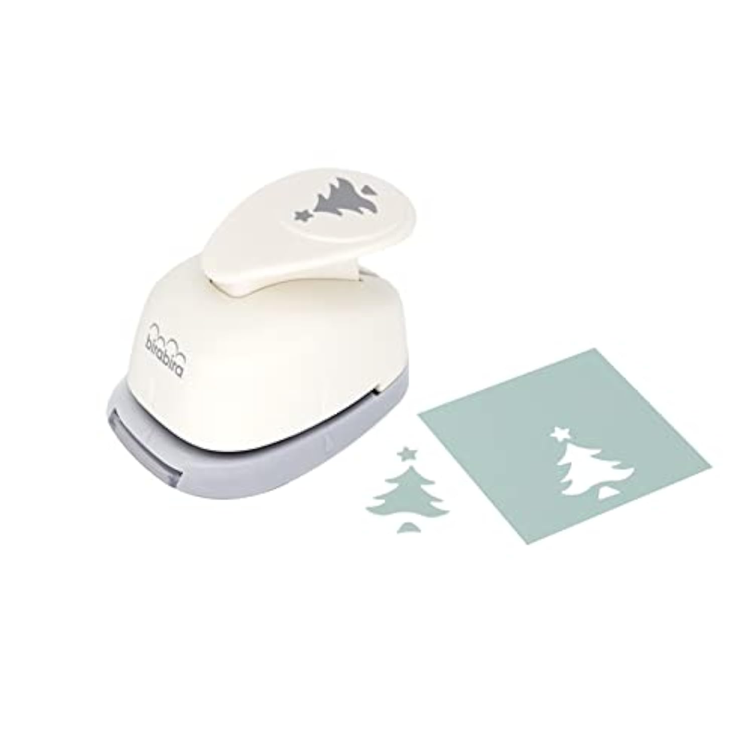Bira Craft 1 Inch Christmas Tree 6 Shape Lever Action Craft Punch, Christmas Punch For Paper Crafting Scrapbooking