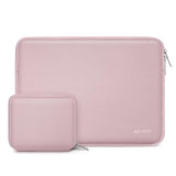 MOSISO 12.9 inch Tablet Sleeve Case for iPad Pro 13 M4 & iPad Air 13 M3 M2, iPad Pro 12.9 M2 M1 6/5th with Magic Keyboard&Smart Keyboard Folio, Neoprene Carrying Bag with Small Case, Pink