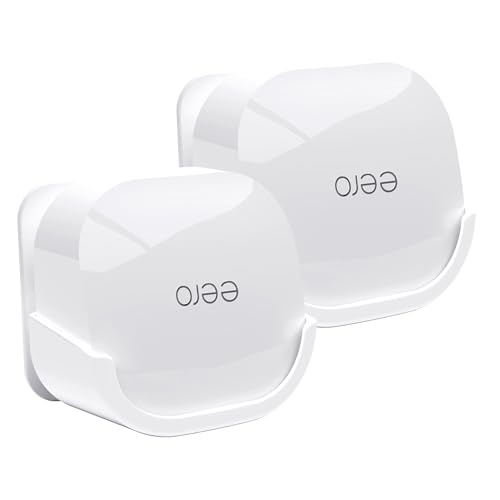 2Pack Wall Mount Holder For Eero 6 Plus 6+ And Eero 6 Router Mesh Wi-Fi System,Wall Mount Stand Bracket For Eero 6 Plus And Eero 6 Tri-Band Mesh,Wall Bracket For Eero 6+ Extender Router Wire Organizer