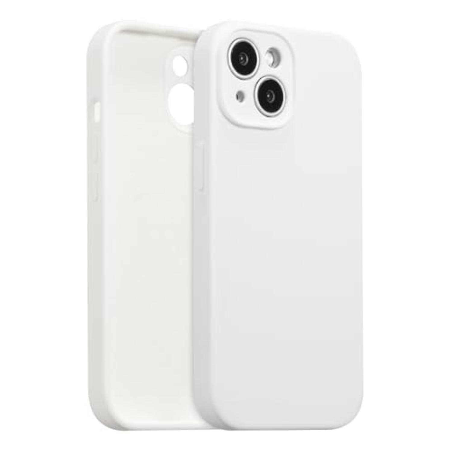For Iphone 14 Case Silicone,With [Full Camera Protection][Soft Anti-Scratch Microfiber Lining],Liquid Silicone Ultra Slim Shockproof Phone Case For Men Women Girls-White