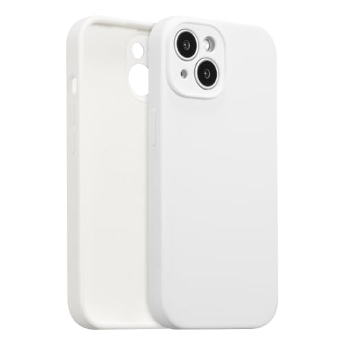 For Iphone 14 Case Silicone,With [Full Camera Protection][Soft Anti-Scratch Microfiber Lining],Liquid Silicone Ultra Slim Shockproof Phone Case For Men Women Girls-White