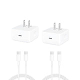 2-Pack Usb-C Fast Charger For Iphone 17, 20W Wall Charger, Comes With A 4-Foot Type-C Charging Cable, Compatible With Iphone 17/16/16 Plus/16 Pro/16 Pro Max/Iphone 15/15 Pro Max/Ipad Pro/Airpods.