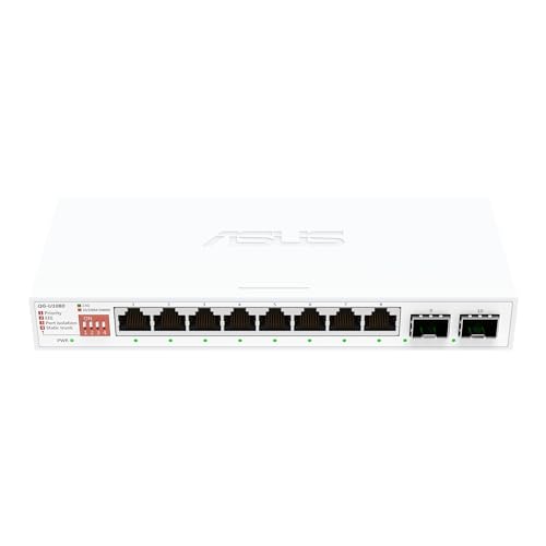 Qg-U1080, 5-Port 2.5G And 2-Port 10G Sfp+ Unmanaged Switch, Support 4 Intelligent Modes, Home Network Hub, Office Ethernet Splitter, Plug And Play, Easy Setup, Desktop, Silent Operation