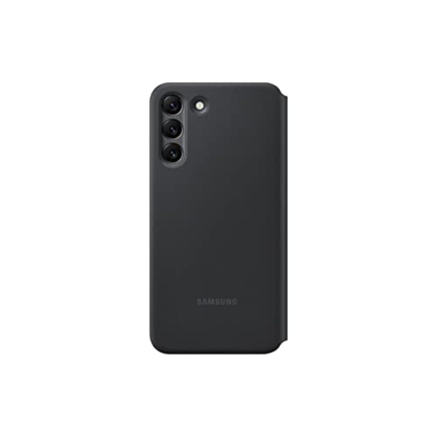 Samsung Galaxy S22+ LED View Cover, Protective Phone Case with Tap Control, Card Pocket, Customizable, Shockproof, US Version, Black