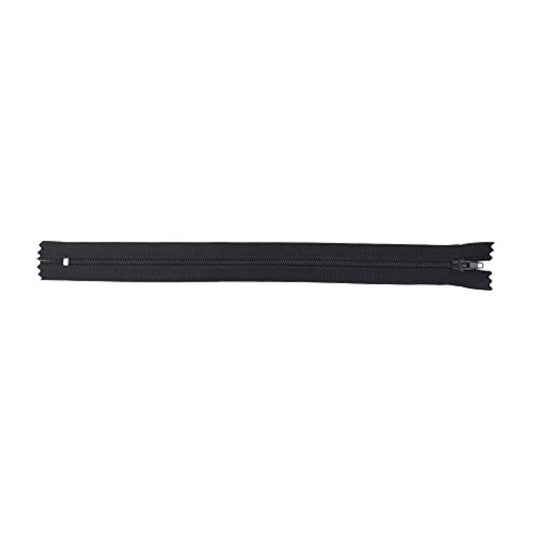 Nylon Zippers For Sewing, Bulk Zipper Supplies By (14 Inches, Black)