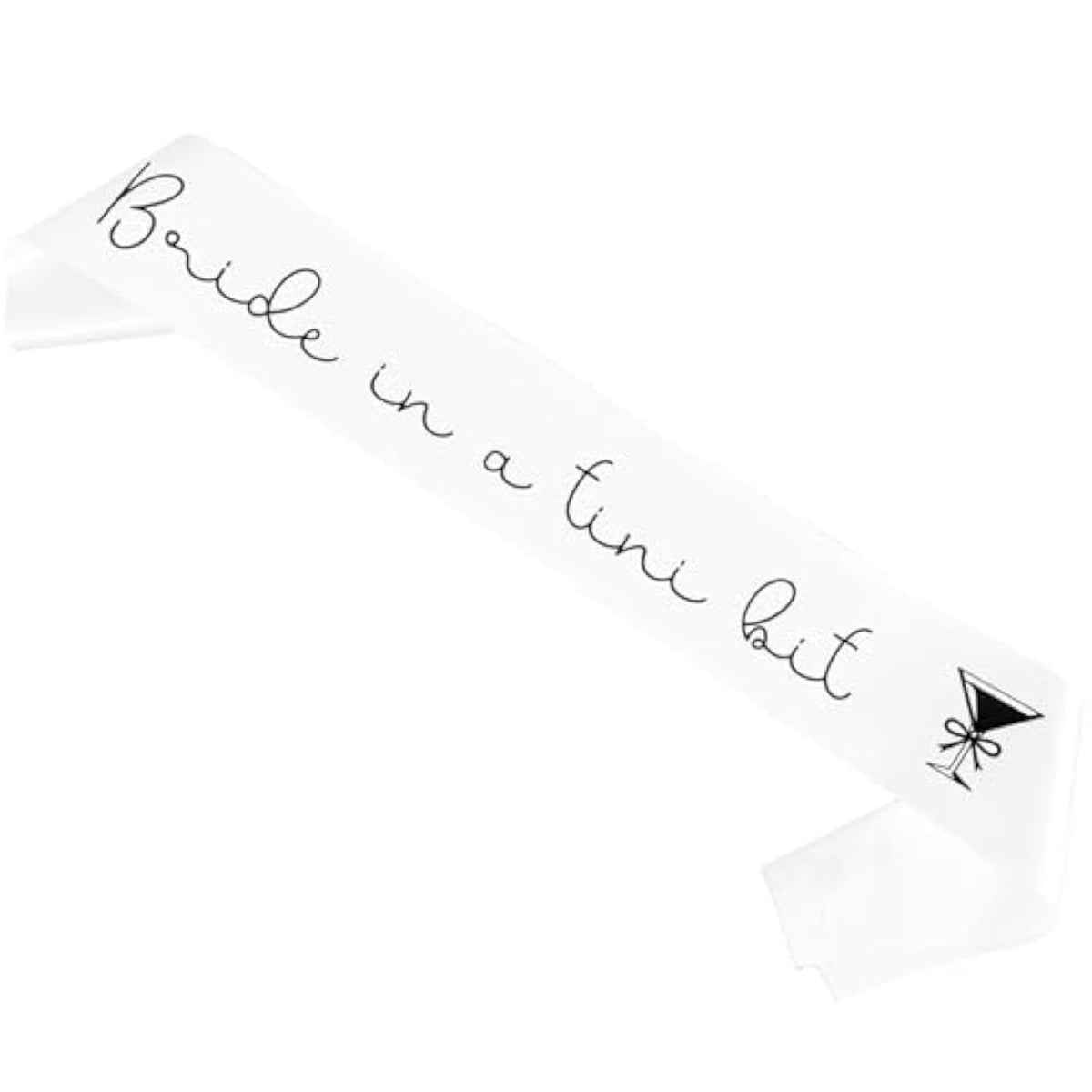 Bride In A Tini Bit Sash, Espresso Martini Bow Coquette Bride-To-Be Sash, Tini Time Martini Bachelorette, Bridal Shower, Engagement, Wedding Party Decorations