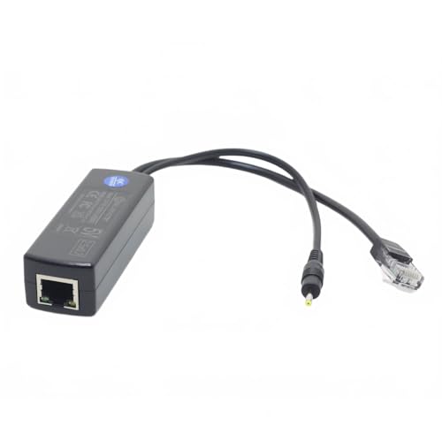 5V Active Poe Splitter 2.5Mm X 0.7Mm For Reolink E1 (V2), E1 Pro, E1 Zoom, Lumus V2 & Pro, 5V 2.4A Output, Supports 44-57V Ieee 802.3Af/At/Bt Poe Switches