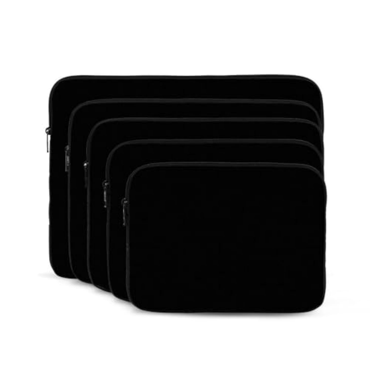 Personalized Laptop Sleeve Bag With Logo Design Your Own Text Image Business Briefcase Protective Case Carrying Cover With Zipper For Men Women, 15 Inch, Blank Black