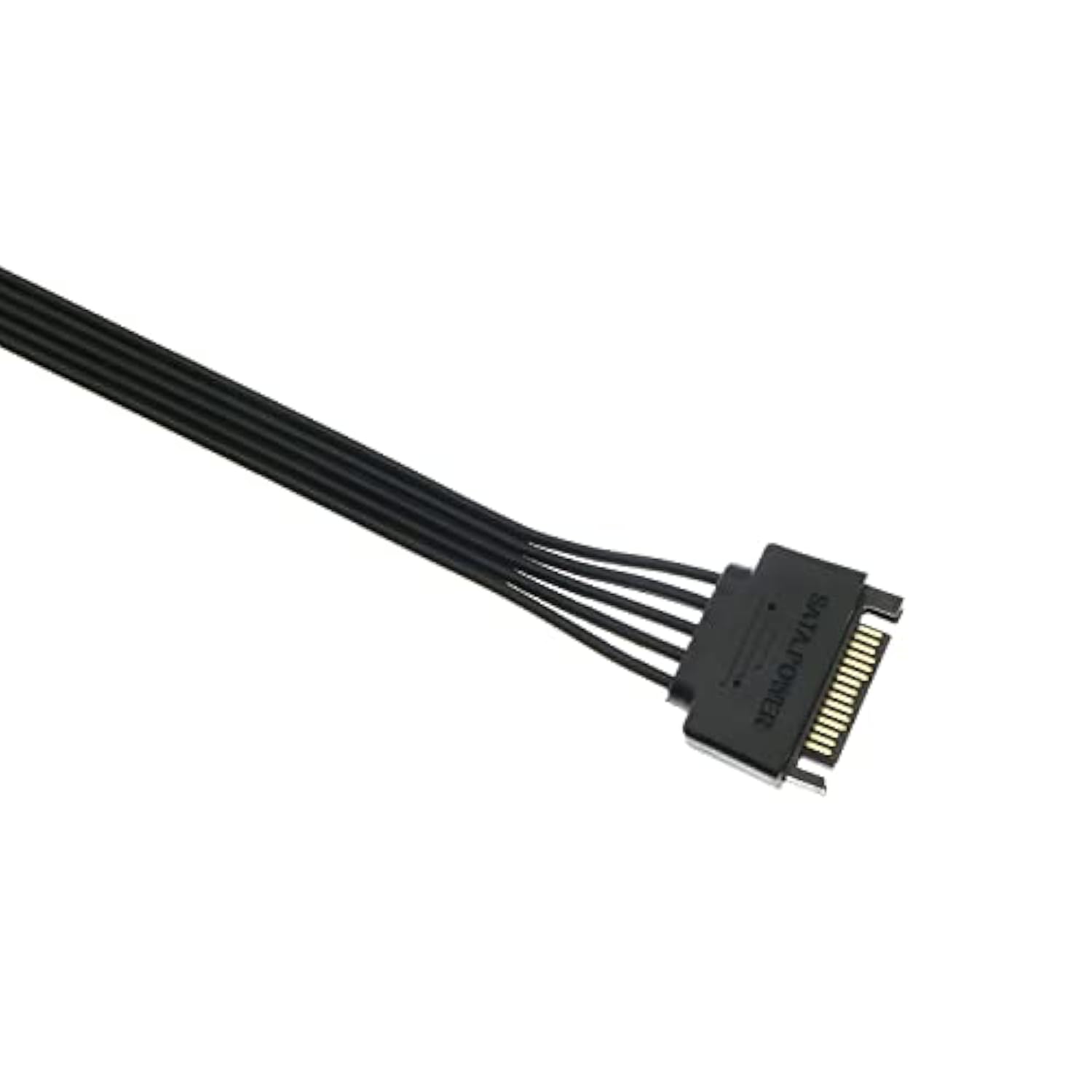 Sata Power Extension Cable 2Pcs 11.8Inch Black 15Pin Sata Male To Female Exten