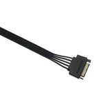 Sata Power Extension Cable 2Pcs 11.8Inch Black 15Pin Sata Male To Female Exten