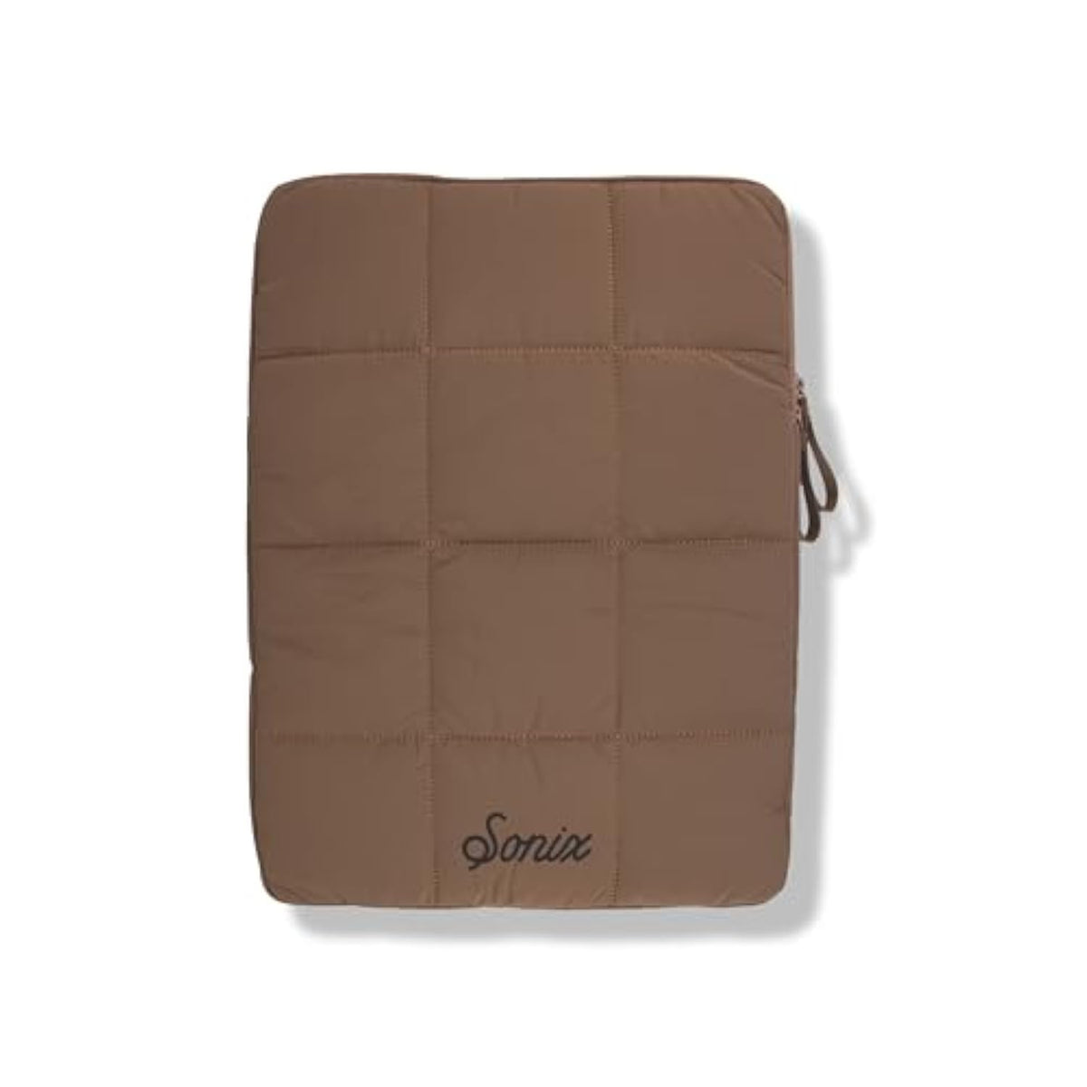 Sonix Puffy Laptop Sleeve Case & Tablet Sleeve | Compatible with 13-14 Inch Laptops and iPad Pro | Quilted Pillow Puffer Computer Bag Cover | 13-14 Inch | Mocha
