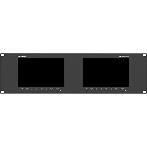 Dual Rackmount Monito 7" Rm-7029S 3-Ru Rackmount Monitor With 3G-Sdi /Hdmi 2.0 Scope View Support Up To 1080P 60Hz Sdi And 2160P 60Hz Hdmi Video