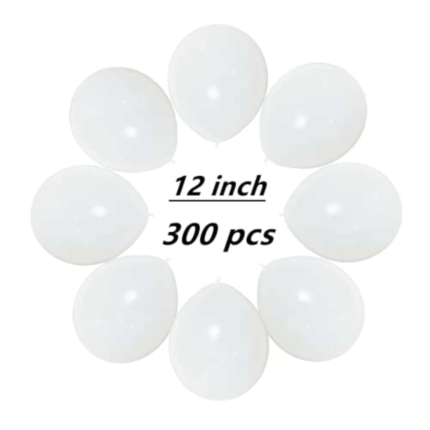 300 Pack White Balloons 12 Inch White Latex Balloons Bulk For Party Supplies And Decorations