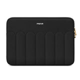 MOSISO 13-14 inch Laptop Case, 13.3 inch Puffy Laptop Sleeve Compatible with MacBook Air 13 13.6 M4 M3 M2 M1/Pro 13/Pro 14, HP Dell ASUS Lenovo, Vertical Arch Shape Quilted Carrying Case Bag, Black