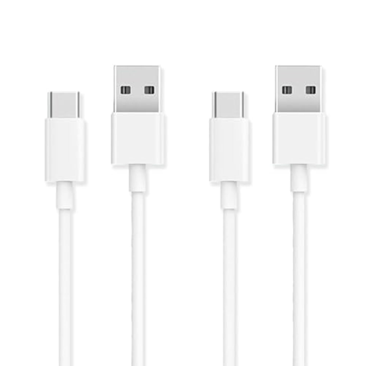 2-Pack Of 6Ft Usb-C To Usb-A Charger Cable For Ipad Pro, Galaxy, Macbook Air, Nintendo Switch, Pixel, Lg, Sony, Oneplus - Usb-C Charging Cord Usb To Usb-C Charger, White