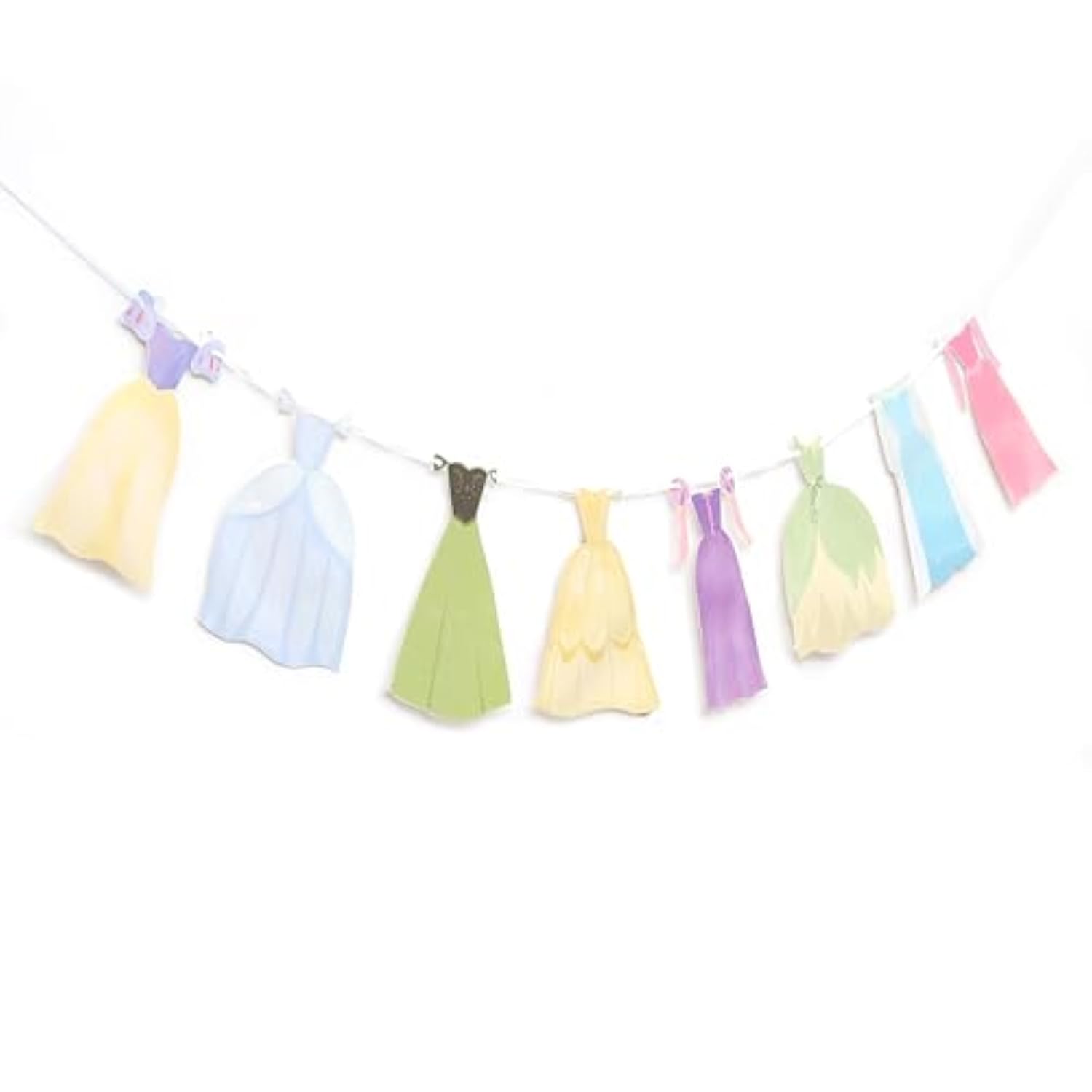 Princess Party Banner — First Birthday Dress Bunting for Girl's Celebration
